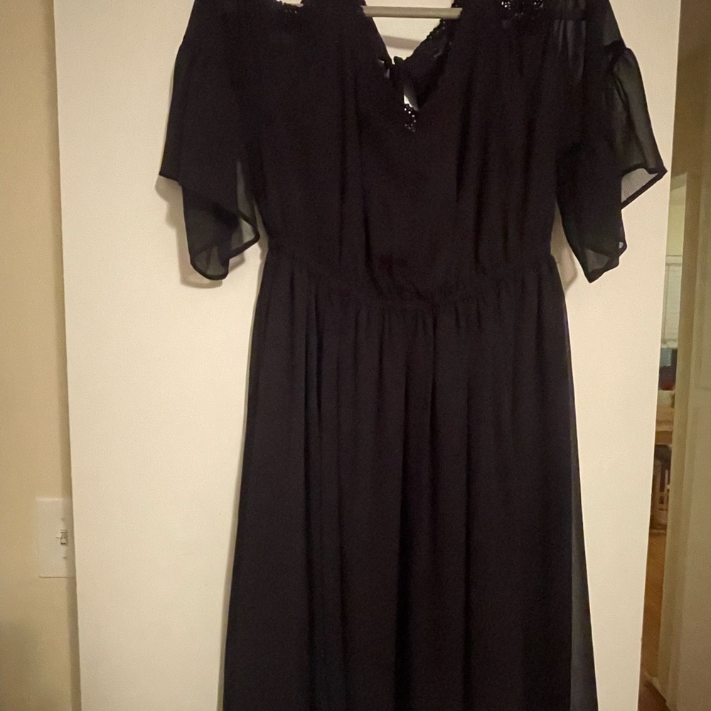 Torrid Black Off-the-Shoulder Ruffled Sundress